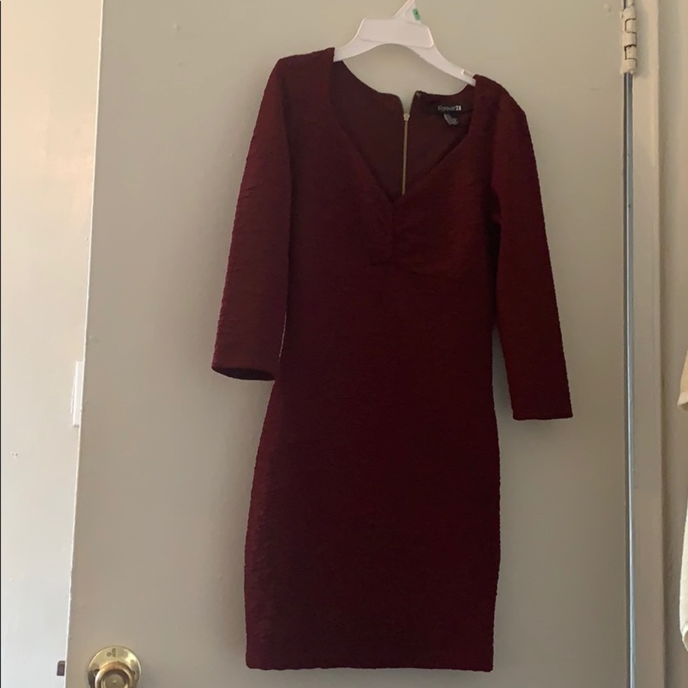 Burgundy dress